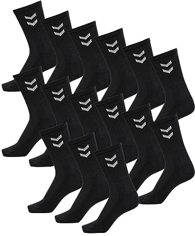 hummel Unisex Sportsocken Basic - 15er Pack I Schwarz 46/48