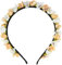 Blumen Haarreif Elfe - Weiß/Apricot - Kopfschmuck Haarschmuck Hochzeit Oktoberfest Dirndl Blumenmädchen Kirchweih