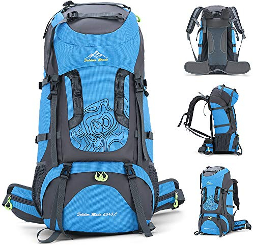 Lixada 50L/70L Wanderrucksack für Damen und Herren mit Regenabdeckung, große Kapazität, leicht, für Wandern, Radfahren, Klettern, Bergsteigen und Reisen, Sport