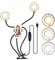 Andoer Selfie Ring Light for Phone with Phone Holder Stand for Live Stream Makeup LED Clip On Desk Lamp Mini USB Filming Lights Compatible with iPhone Android Smartphone