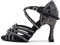 AOQUNFS Donna Scarpe da Ballo Latino Americano Strass con Tacco Salsa Bachata Tango Feste Performance Scarpe Ballo da Sala,L357-Nero-7.5,EU36