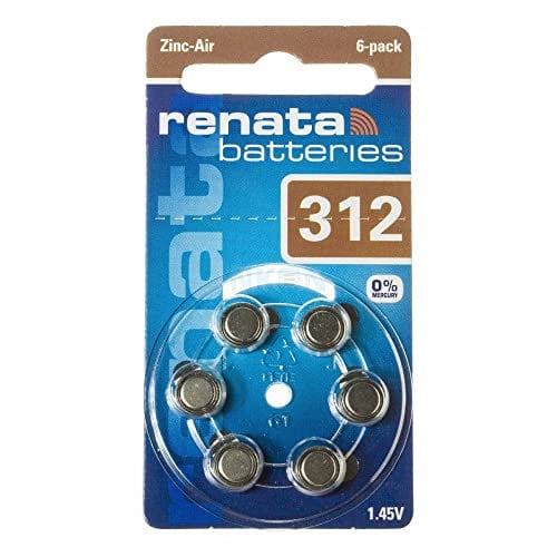 Renata ZA 312 Hearing Aid Battery - 1x Blister