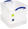 Really Useful Box Plastic Storage 35 Litre with XXL Lid White Strong