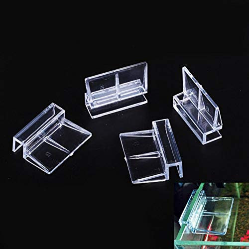 Lankater Tanques 4pcs Pescado Clip Cubierta, 6mm Acuarios del Acuario De Acrílico Clips Sostenedores De Cristal Cubierta De Soporte De Sujetadores De Tapa Universales para Acuarios Sin Rebordes