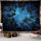 HALFLEMART Forêt étoilée mystérieuse tapisserie tenture murale psychédélique tapisserie Forêt arbre Impression de motifs plage couverture pour chambre salon dortoir décoration murale 150x130 cm