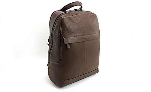 Giudi ® Laptoprucksack, 17 Zoll, italienisches Rindsleder, Hochwertig, Nachhaltig 11383/VI-08 (Braun)