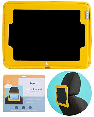 Koo-Di Stay Tuned Tablet Holder For Car | Headrest Tablet Holder For Travel | Universal Fit For iPad, Amazon Fire and More | Perfect Car Tablet Holder For Kids & Family Road Trips