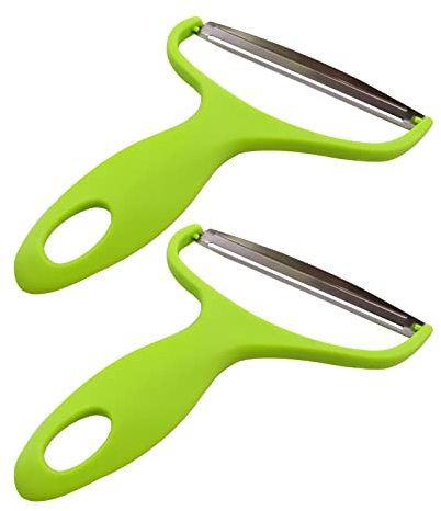 2 Pcs Wide Mouth Peelers Multifunctional Cabbage Graters Vegetables Fruit Stainless Steel Cutters for Vegetable and Fruit
