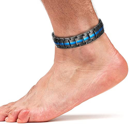 Bracelet de cheville magnétique en acier inoxydable pour homme, 26 cm/15 mm, cadeau pour papa et mari, cadeau de fête des pères