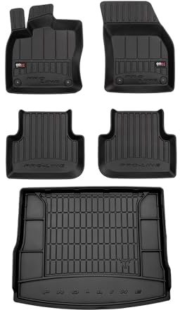 OMAC Fußmatten & Kofferraumwanne Set für VW Tiguan 2016-2024 Gummi Schwarz 5X