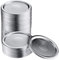 Vklopdsh Lot de 50 couvercles pour conserves de bocaux de maçon de 86 mm, couvercles en argent réutilisables anti-fuite, anneaux d'étanchéité en silicone