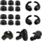 Anti-Slip Double Flange Ear Tips for Sony Earbuds Replacement Ear Hooks for Sony WF-1000XM4/WF-C500/Linkbuds S Earbuds Tips Black