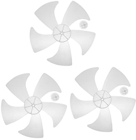 Housoutil 3pcs 14 Silent Fan Replacement 5 Plastic Leaves for Table Fan Accessory