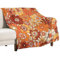 JanJCurt Vintage 70er Jahre Überwurfdecke Boho Hippie leuchtend orange Blumen groovy abstrakt lustiger Kunstdruck Decke für Couch Sofa Bett 76,2 x 101,6 cm