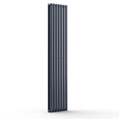 blumfeldt Radiateur Eau Chaude Design, Radiateur Vertical Eau Chaude pour Chauffage Maison, Thermostat, Faible Conso d'Energie, Chauffage Mural 1435W pour Salle de Bains, Seche Serviette Mural