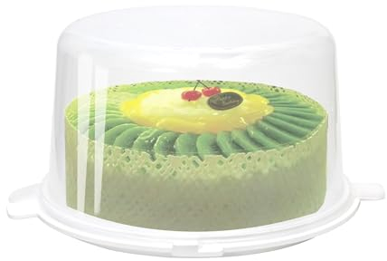 Youngever Plastic Cake Carrier, Clear Cake Container, 30CM Cake Carrier with Lid, Cake Storage, Cake Keeper