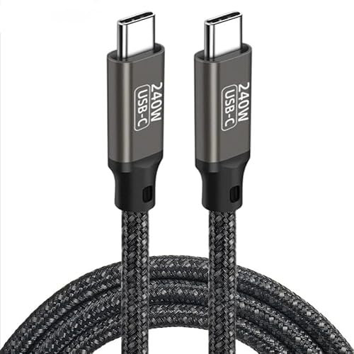 CABLEPELADO Cable USB C Macho a USB-C Macho, Cable Tipo C 3.1 Gen 2, Cable de Carga Rápida, Soporta Video 4K 60Hz, Compatible con Macbook Pro,Air, iPad Pro,Air, iPhon, Samsung, Pixel, Nylon, 2 Metro