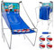 COSTWAY 8 in 1 Basketballautomat, elektrischer Baskeltballständer klappbar, Schießmaschine mit 4 Bällen, 8 Spielmodi, Luftpumpe für 2 Spieler, Arcade Basketballspiel für Kinder Erwachsene (Grün)