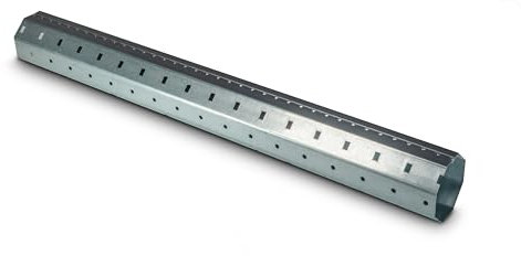 Rollwin Arbre de volet roulant SW60 1 m Arbre en acier 60 mm de diamètre Peut être raccourci à volonté Support de volet roulant Barre en acier galvanisé Arbre octogonal 60 mm Maxi 0,6 mm Épaisseur de