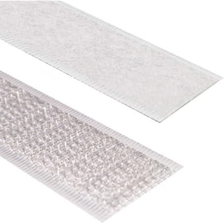 Kstar Klettband zum Nähen, aufnähen I Klettverschluss zum Nähen, Set Hakenband und Flauschband, Farbe, Breite, Länge wählbar (Set, weiß, 20 mm x 25 m)
