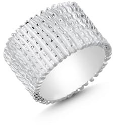 Cassini Damen Bandring massiv aus 925 Sterling Silber – Ringgröße 54, Breiter, auffälliger Silberring – Hochwertiger Schmuck für Frauen – Nickelfrei & antiallergisch, Statement Ring, 3_RAE54