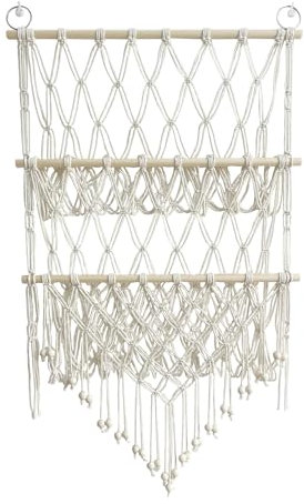 Lidzopas Stuffed Animal Storage Hammock,2 Layers Wooden Hanging Toy Organizer Boho Space Saving Toy Organizer for Soft Plush Toys style 1 One