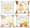 Lanpn 4 Stück Weiß und Gold Kissenbezug Weihnachten Kissenhülle 45x45 cm, Winterliche Schneeflocken Dekorative Weihnachtskissen für Weihnachtsdeko Christmas Bettwäsche Sofa Decorations (Gold)