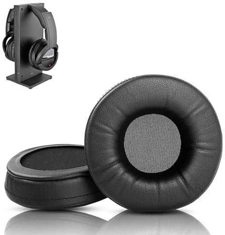 RF865RK Ersatz-Ohrpolster Kompatibel mit Sony MDR-RF865RK MDR-RF865R Kopfhörer Ohrpolster Kissen (Protein-Leder/Memory-Schaum)