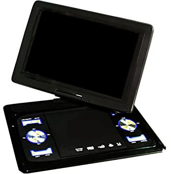 AUBEST Mobile DVD Player, 13.9 Inch Portable Home Car DVD Player VCD CD Game TV Player USB Swivel Screen With Remote Controller Media Player