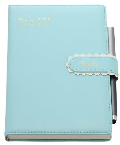 Mljtoyo Terminplaner 2025, A5, Tag pro Seite, Produktivitäts-Tagesplaner von Januar 2025 bis Dezember 2025, Agenda-Organizer, Monatsplaner mit monatlichen Registern, Aufklebern, Stift, Rückentasche