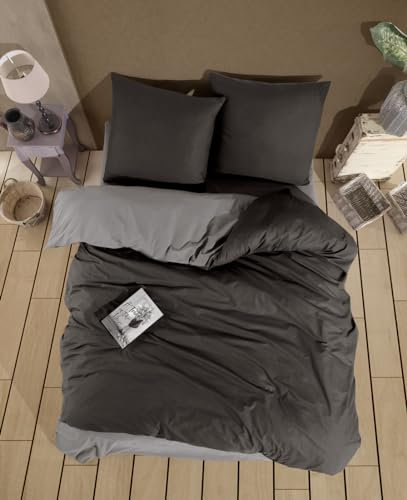 nordqueen Belmond Bettwäsche 100% Baumwolle Bettbezug aus Atmungsaktive ÖkoTex Zertifiziert Bettwäsche-Set mit Kissenbezug 80x80 cm (V1, 135x200 cm)