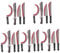 Alasum 20 Pz oggetti di scena per coltelli insanguinati halloween party giocattoli halloween coltelli finti coltello da mannaia insanguinato di Halloween forniture per feste Decorare