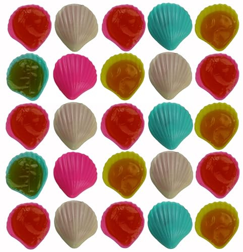 CAPTAIN PLAY 25 Schleckmuscheln einzeln verpackt, Sparpack mit Schleckmuscheln Süßigkeiten, 250g