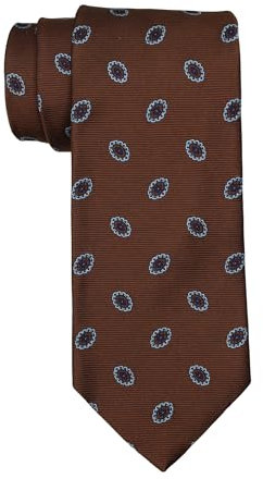 Brooks Brothers XL-Medaillon extra lange Krawatte, Braun, Braun, Einheitsgröße