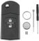 For Mazda MX5 Car Key Battery For 2 3 5 6 RX-8 2 Buttons Car Key Fob Case Battery CR1620 Pin Removal Tool