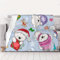 ASKFNASDKMFN Überwurfdecke mit Cartoon-Teddybär, für Bett, Sofa und Couch, 102 x 127 cm, Weiß