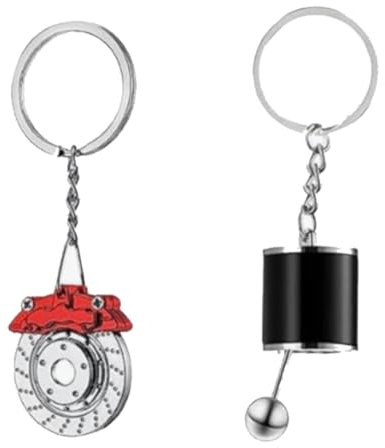 COYUN 2 Stück Schlüsselanhänger Auto,Herren-Autozubehör, Metall Turbolader Schlüsselanhänger Turbo Anhänger für Autodeko Männer Frauen Geburtstags Geschenk