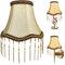 Yuragim Lampenschirm Klein E14, Retro Palace Anhänger Handgefertigte Anhänger Vintage Lampenschirm Stoff mit Fransen, Nostalgische Lampshade für Tischlampe, Stehlampe, Wandleuchten, Hängelampe