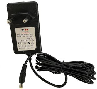 micompuTer Transformador Compatible con Super Nintendo, cable extra largo, 2 m., fuente alimentación, power supply, cargador, recambio, reemplazo