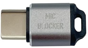 Luobannm Grey USB C MIC Security Guard, Prevents Microphone Access for Smartphone and Laptop Devices