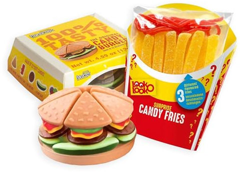 Set Candy Burger & Frites – Bonbons gélifiés rigolos façon fast-food – Idée cadeau originale pour enfants & adultes – Parfait pour fêtes, anniversaires, Secret Santa & candy bars