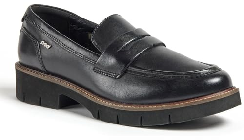 Pod Kaltin Leather Women's Black Loafers - UK 5