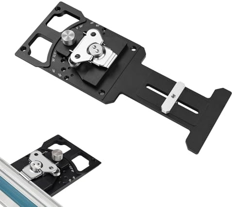 Guida Per Sega Circolare, Guida Quadrata Per Sega A Binario Ad Angolo Regolabile Con Arresto Rapido Dell'Angolo Positivo Da -60° A 60° Morsetto Ausiliario Compatibile Per Festool Per Makita