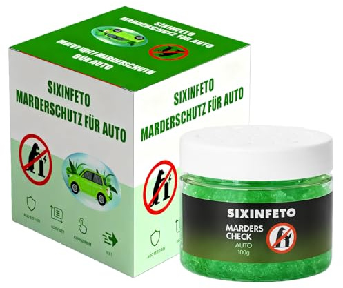 Sixinfeto Marderschutz für Auto Marderschreck Auto mit Sofort und Langzeitwirkung - Marderabwehr für Auto Rohre und Schuppen