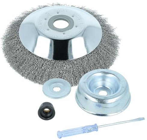 vhbw Soft-Unkrautbürste kompatibel mit Honda UMK 435 | 431, 425 Gartengerät, Freischneider - Ø 20 cm - Mit Zubehör-Set