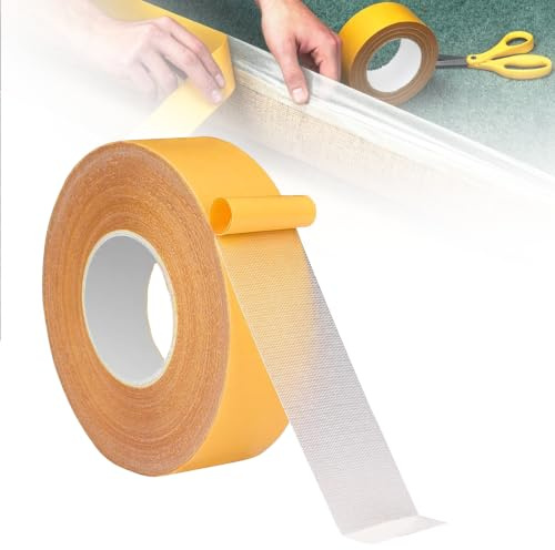 OXDASW Gardinen Kürzen Ohne Nähen 2,5 cm x 10 m,Doppelseitiges Stoffband | Doppelseitiges Klebeband,Bügelband Für Vorhänge,Saumband mit Hoher Klebkraft,Saumband Selbstklebend,für Teppich,Teppichboden