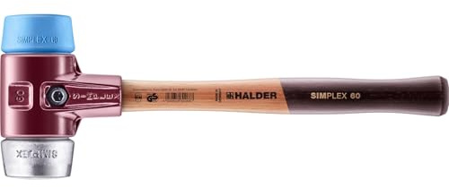 SIMPLEX-Schonhammer, TPE-soft/Weichmetall; mit Tempergussgehäuse und hochwertigem Holzstiel | D=60 mm | 3019.060
