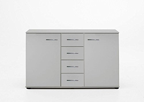Beauty.Scouts Kombikommode Siblo L, Kommode, Schrank, Flurkommode, Kommode, Garderobenschrank, Regal, Sideboard, Anrichte, Aufbewahrung, Flur, Diele, Wohnzimmer, Schlafzimmer, Alpinweiß, 130x83x41cm