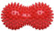 Pflegehome24® Duo-Igelball - Massage Massageball Noppenball, ROT