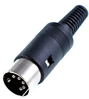 Oiyagai 5 Stück 5-Pin DIN Stecker Verbinder mit Schwarzem Plastikgriff - Zuverlässige Audio- und Video-Konnektivität für Elektronik, DIY und Audiogeräte